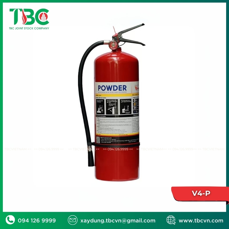 Bình chữa cháy bột ABC 4kg VinaFoam V4-P